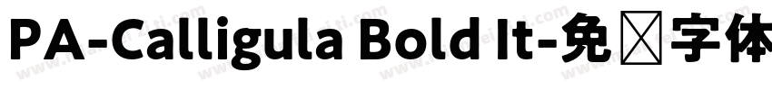 PA-Calligula Bold It字体转换